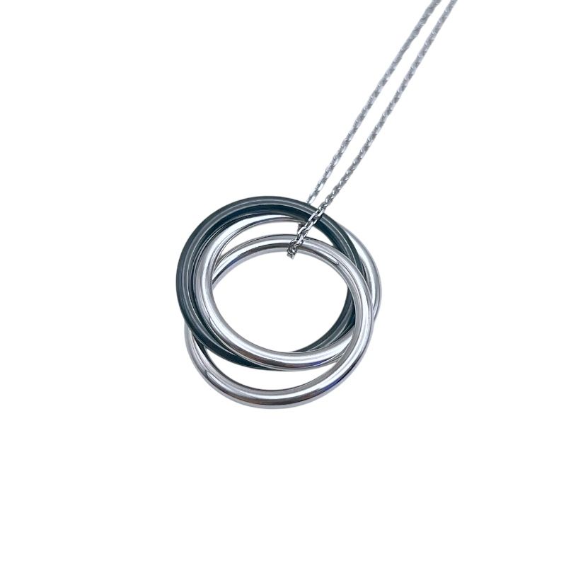 Cartier Trinity Necklace K18WG, Ceramic & Diamond - Exquisite Elegance