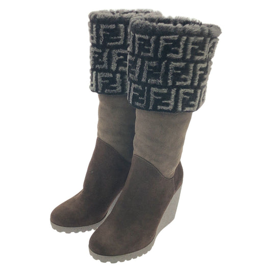 FENDI Brown Leather Boots - Elegant Craftsmanship, Size 36.5