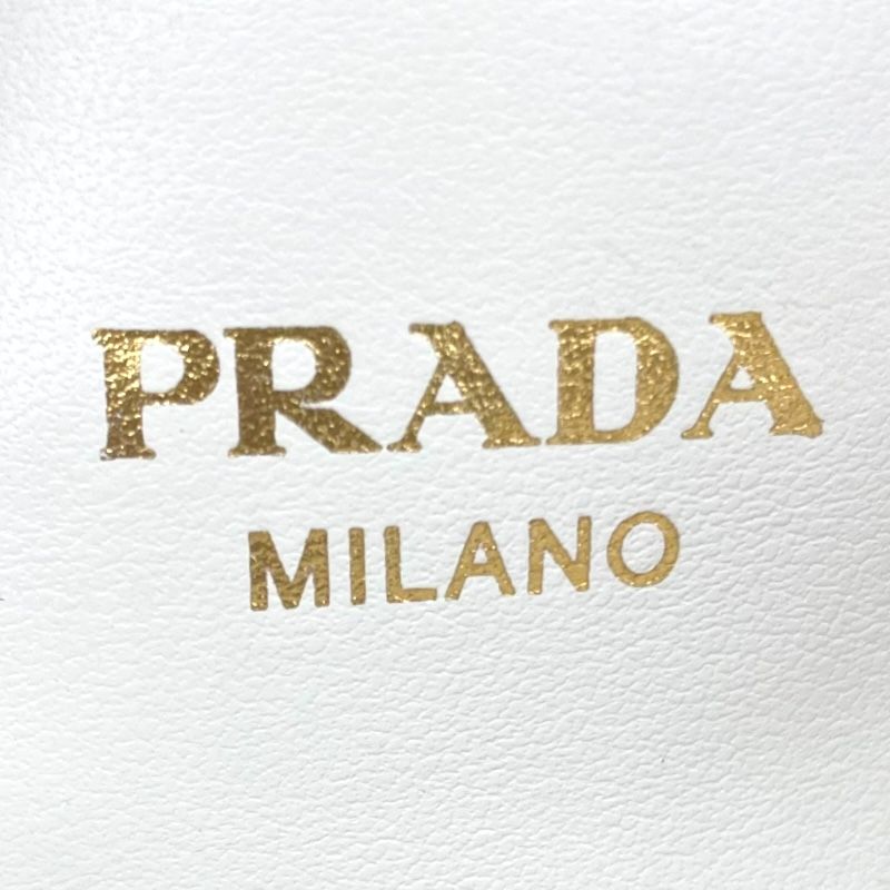 PRADA Saffiano 2WAY Bag in Cream with Gold Hardware