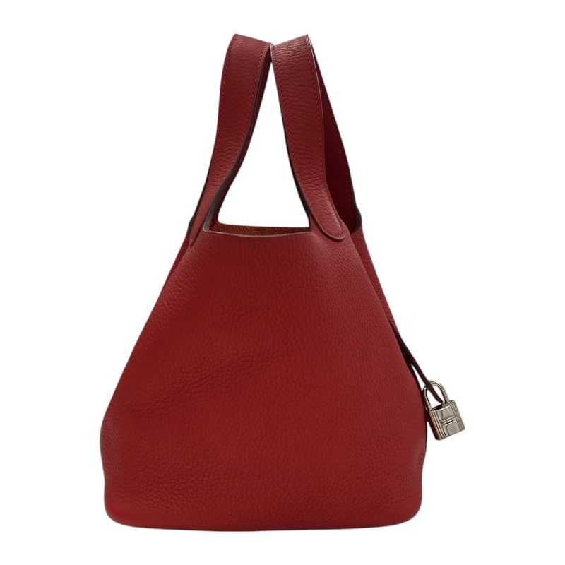 HERMES Picotin Lock PM in Rouge ZAC with Silver Hardware