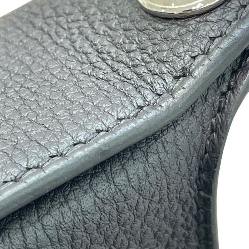 HERMES Vido Posh W Stamp Black Togo Leather Shoulder Bag