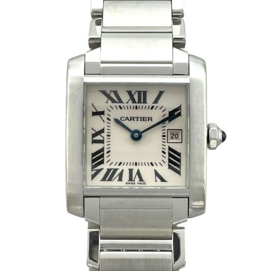 Cartier Tank Française MM W51011Q3 - Exquisite White Quartz Watch