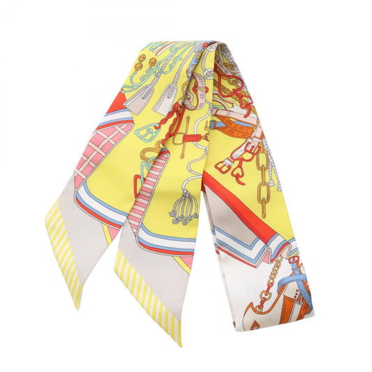 HERMES Bouquets Sellier Twilly Scarf - Exquisite Silk Accessory