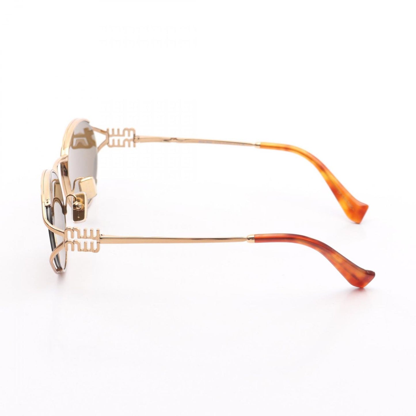 Miu Miu Brown & Gold Sunglasses - Timeless Elegance