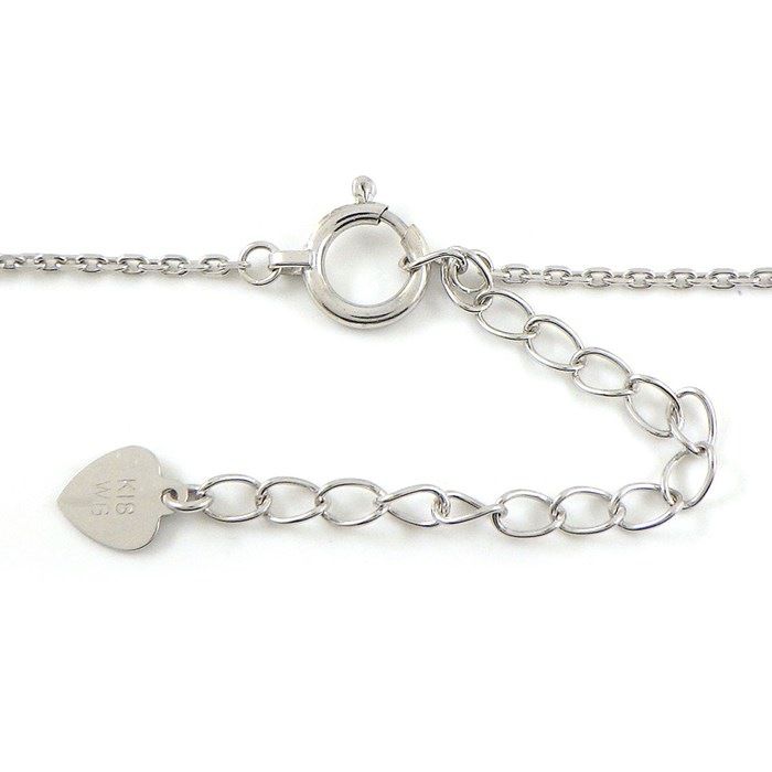 Elegant Diamond Fringe Swing Drop Necklace in K18 White Gold