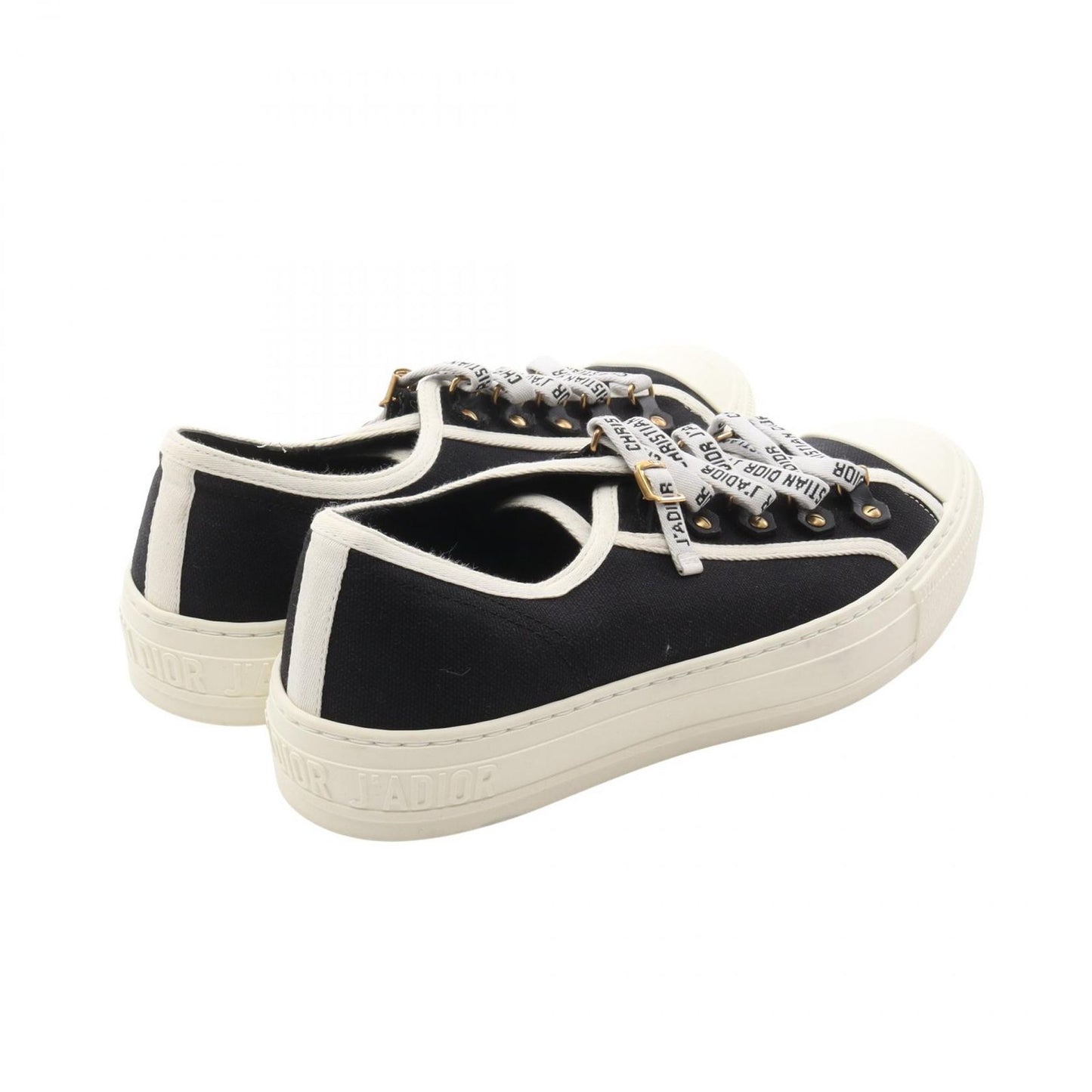 Dior WALK'N'DIOR Canvas Sneakers - Timeless Elegance in Black & White
