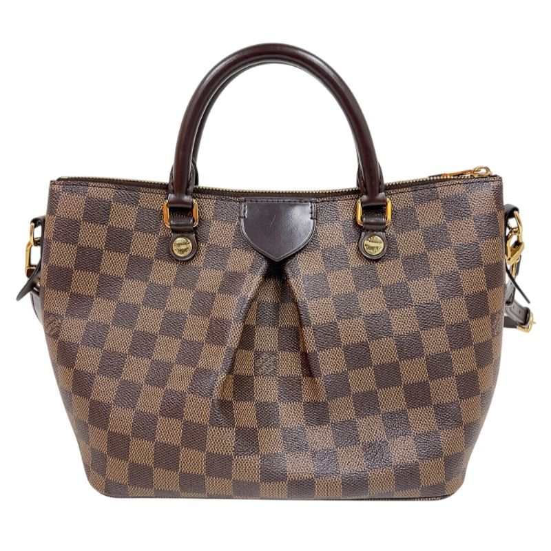 Louis Vuitton Siena PM Brown Damier Shoulder Bag with Gold Hardware