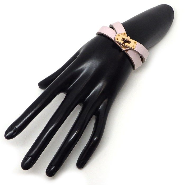 HERMES Mini Kelly Double Tour Bracelet in Mauve Pearl - 2023 Edition