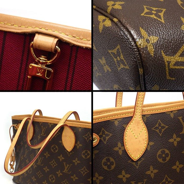 Louis Vuitton Neverfull PM Tote Bag - 2014 Edition in Brown & Fuchsia