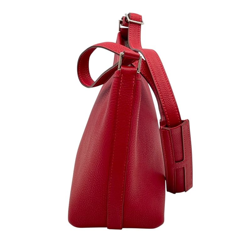 HERMES Berlingot PM Rouge Vif Togo Leather Shoulder Bag