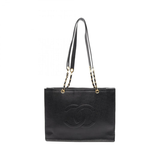 CHANEL Coco Mark Black Calfskin Tote Bag - Exquisite Luxury