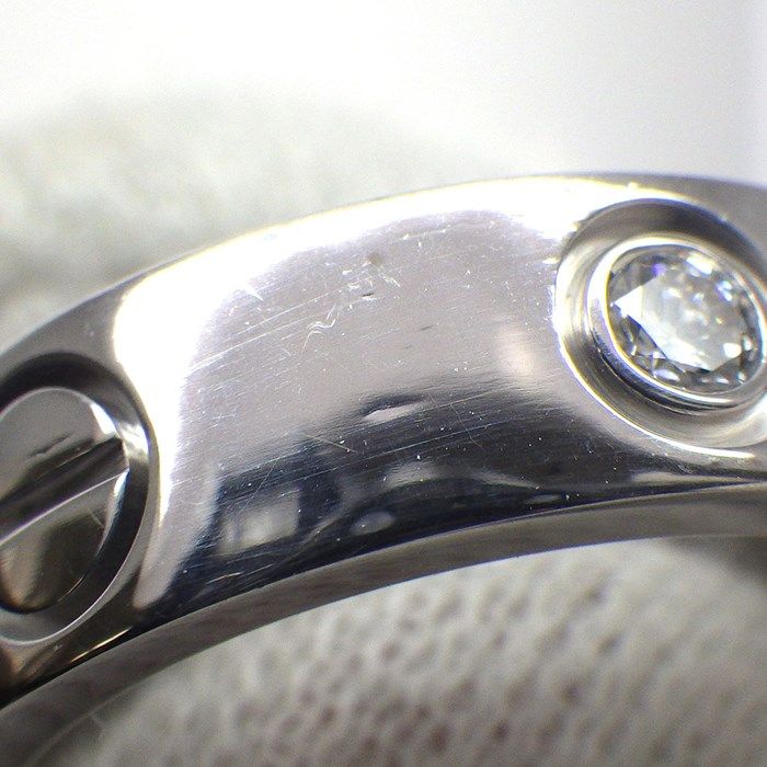 Cartier Love Ring Classic Model with Diamonds in 18K White Gold