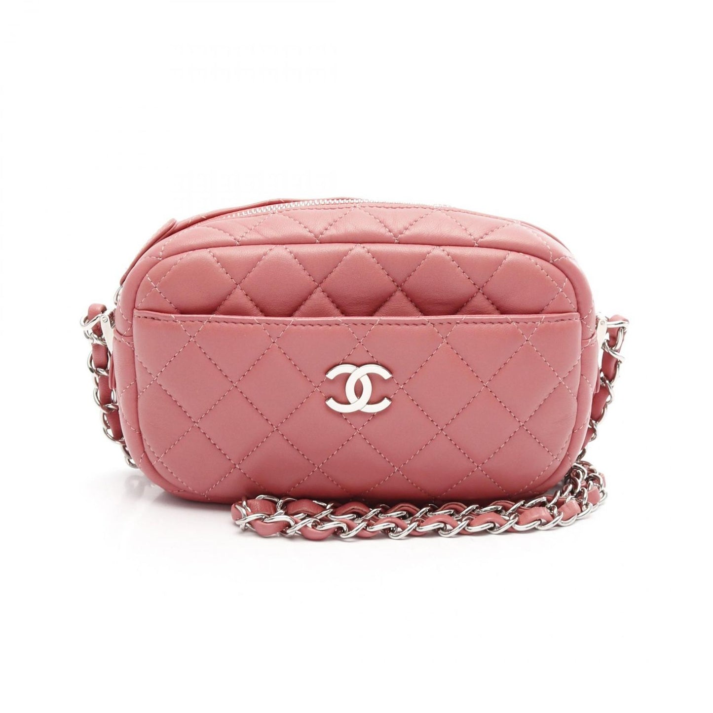 CHANEL Matelassé Pink Lambskin Shoulder Bag - Exquisite Craftsmanship