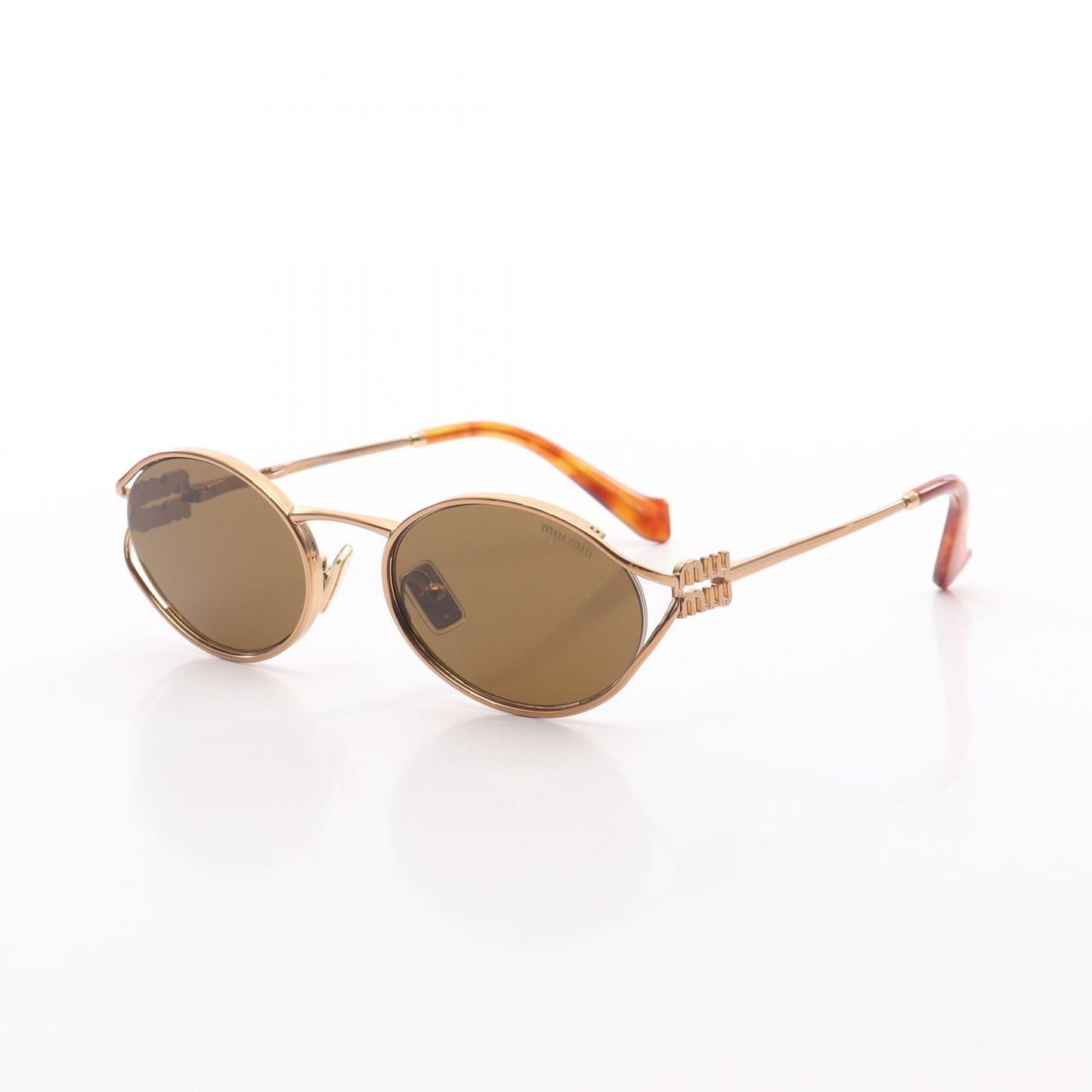 Miu Miu Brown & Gold Sunglasses - Timeless Elegance