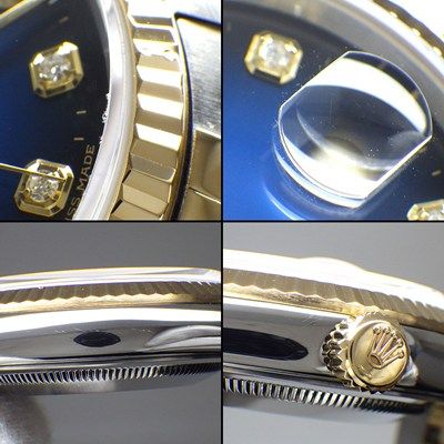 Rolex Datejust 16233G - 1997 Blue Gradient Dial with Diamond Indices
