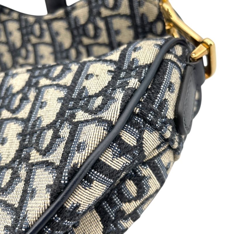 Christian Dior Saddle Mini Bag in Navy Oblique Jacquard