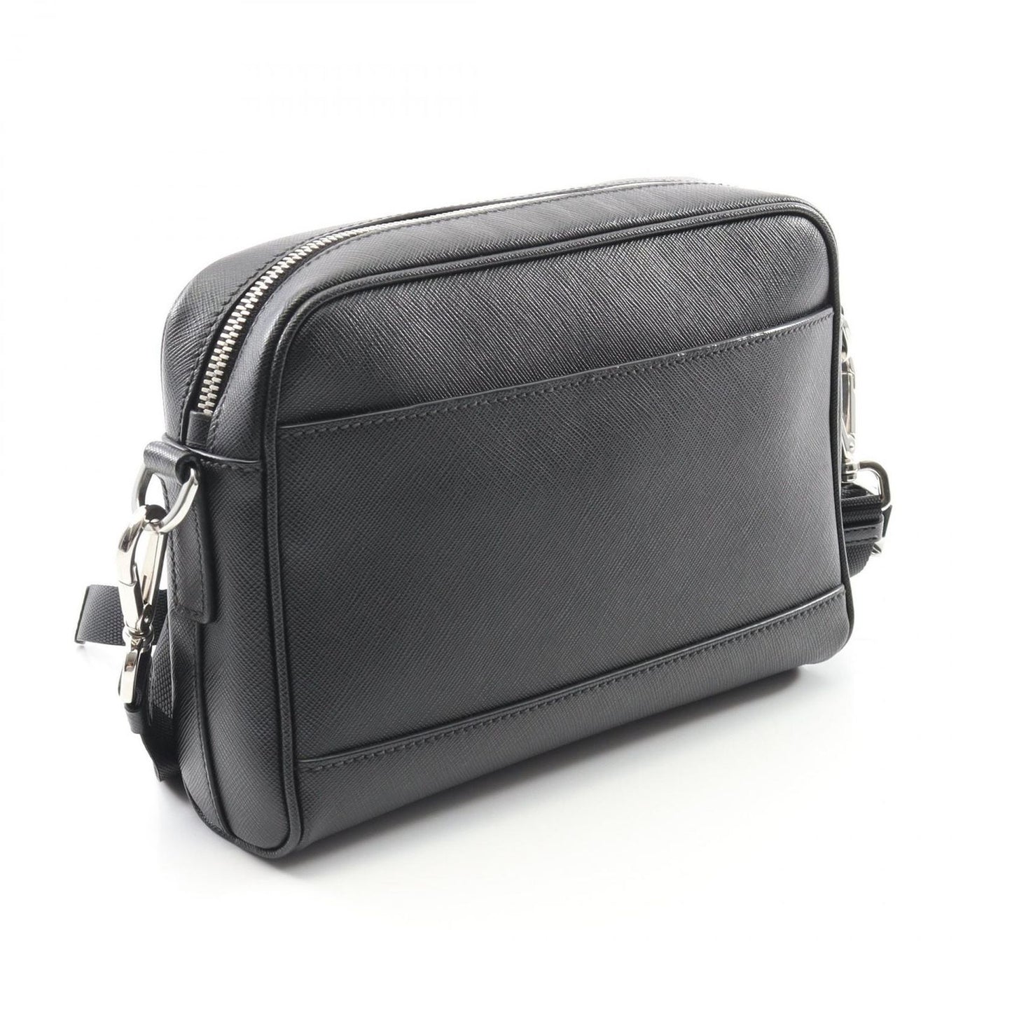 PRADA Saffiano Travel Shoulder Bag - Timeless Black Elegance
