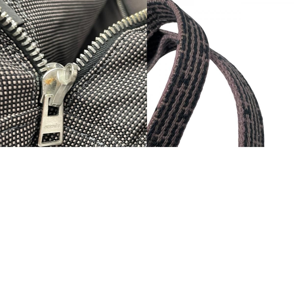 HERMES Émile Line MM Tote in Gray with Silver Hardware