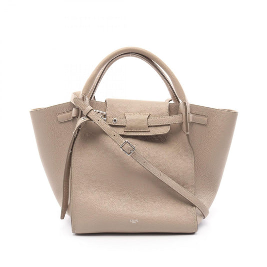 CELINE Beige Leather Big Bag with Long Strap - Timeless Elegance