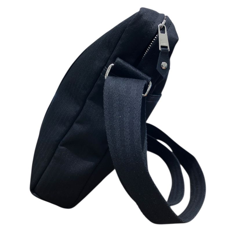 HERMES Acapulco Pochette Bandoulière MM Black Canvas/Leather