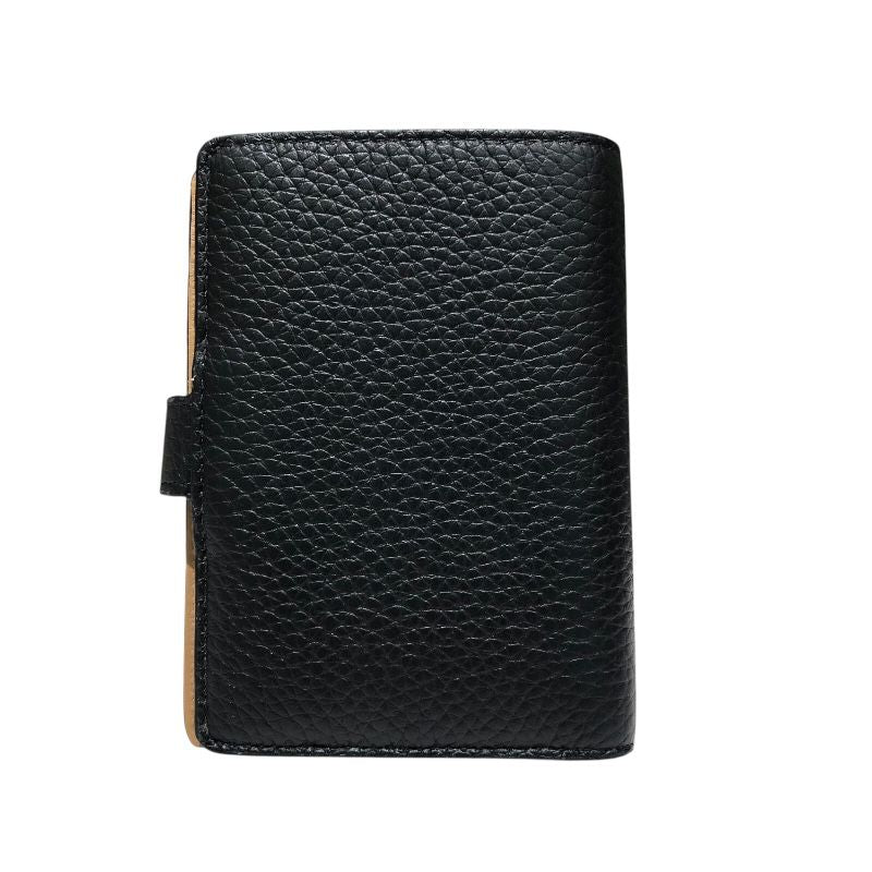 Louis Vuitton LV Vertical Compact Wallet - Black with Gold Hardware