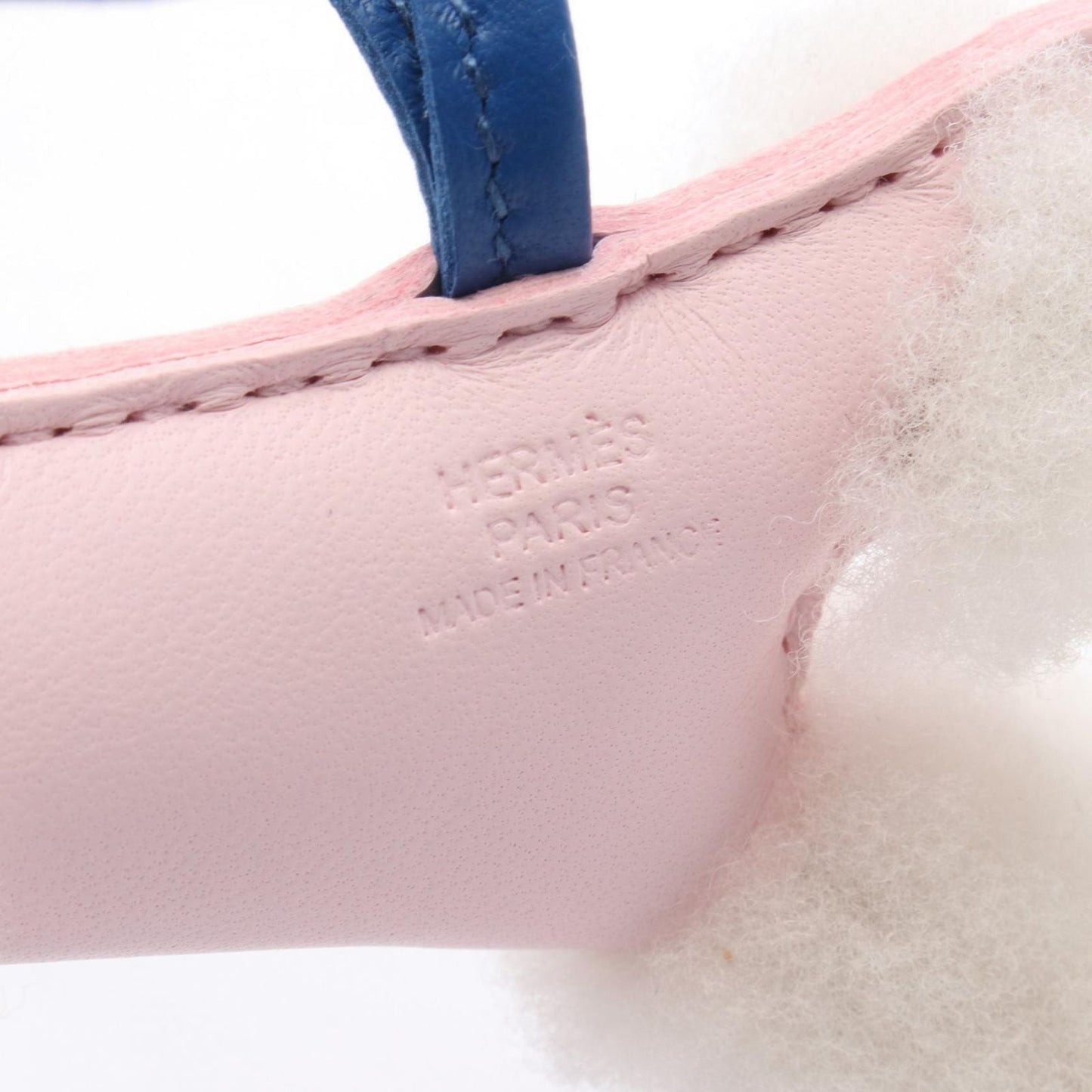 HERMES Buddy Charm in Rose Darlin & Blue France - Unused Luxury Accessory