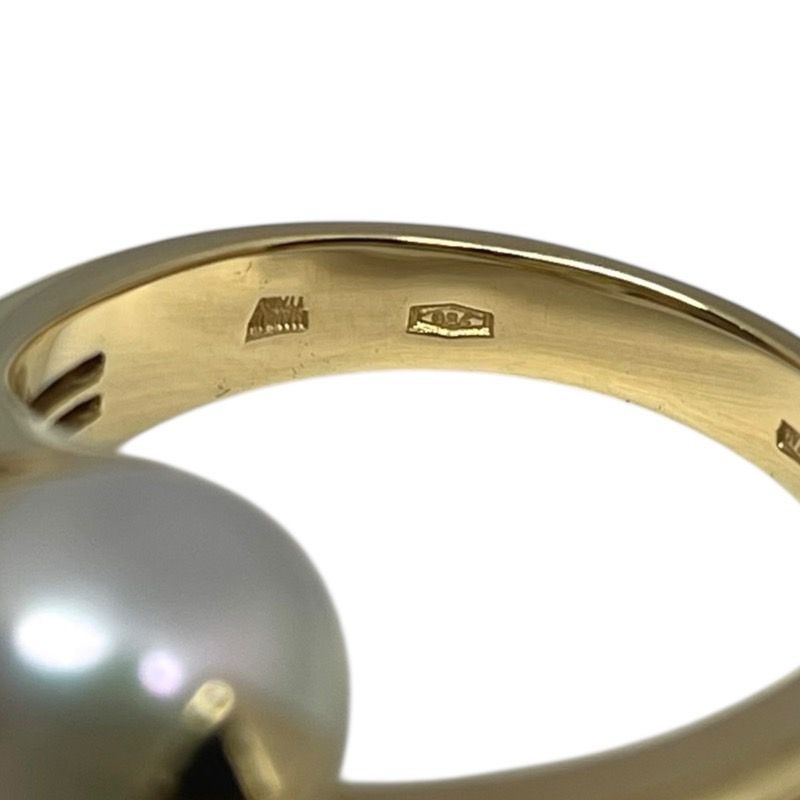 BVLGARI Passodoppio Ring 750 with Pearl and Diamond