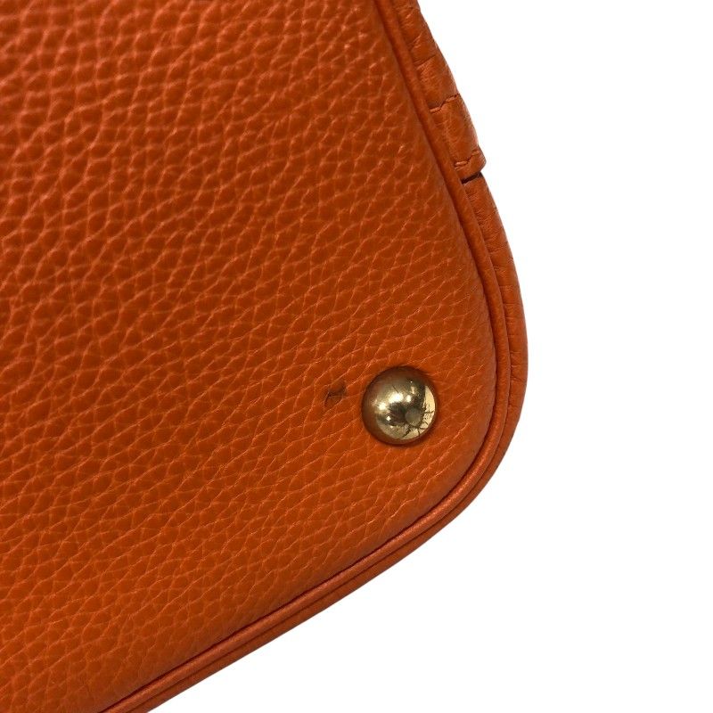HERMES Bolide 31 Handbag in Orange with Gold Hardware