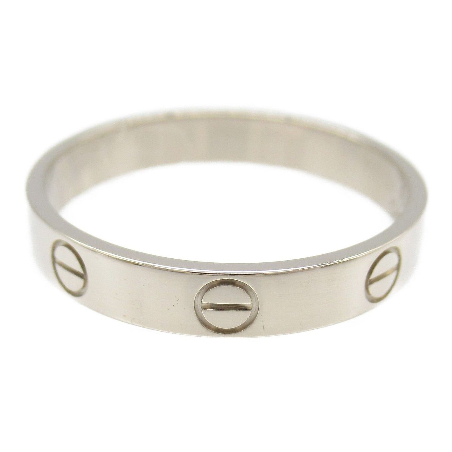 CARTIER Mini Love Ring in K18 White Gold - Timeless Elegance