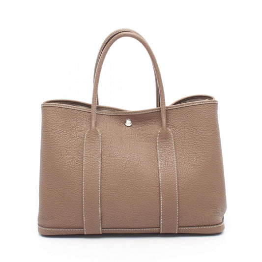 HERMES Garden Party PM Tote Bag in Etoupe Leather - Exquisite Craftsmanship