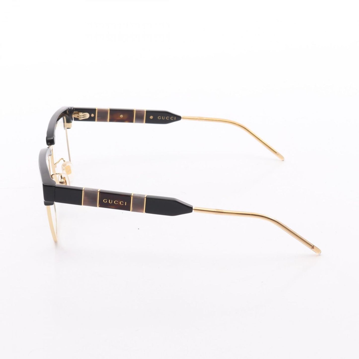 GUCCI Black & Gold Oversized Sunglasses - Timeless Elegance