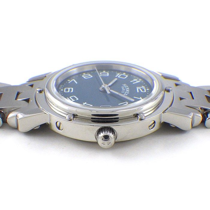 HERMES Clipper CL4.210 Blue Dial Quartz Watch - Exquisite Craftsmanship