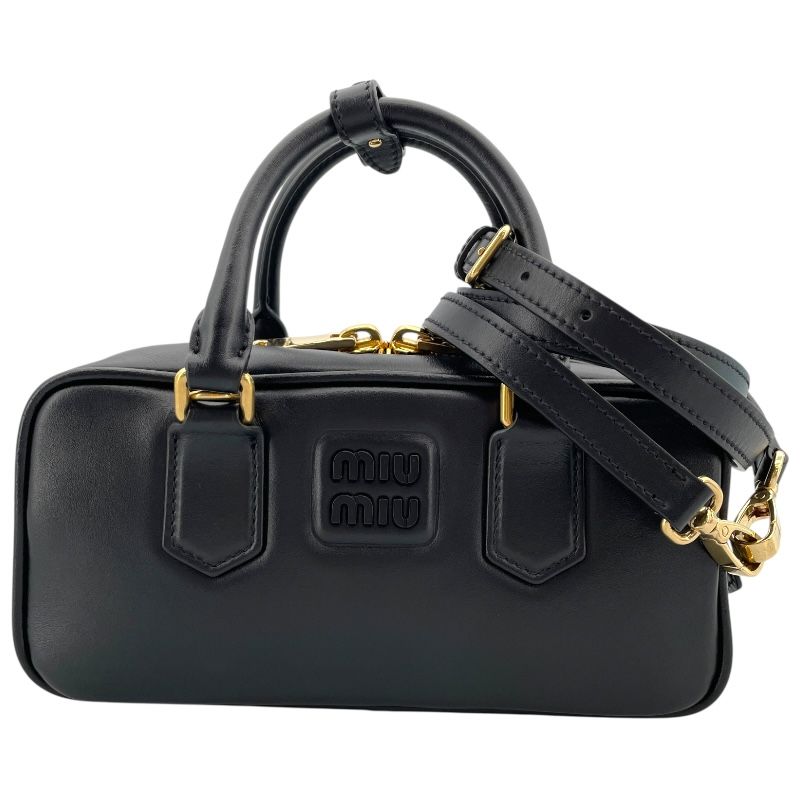 Miu Miu Arcadia Leather Mini Bag - Black - Exquisite Craftsmanship