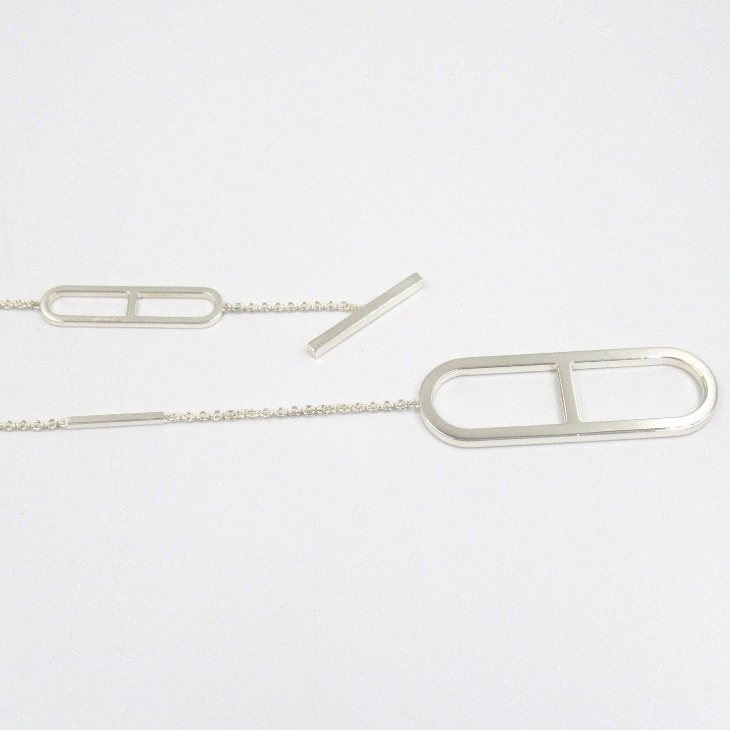 HERMES Ever Chaine d'Ancre Long Necklace in Silver 925