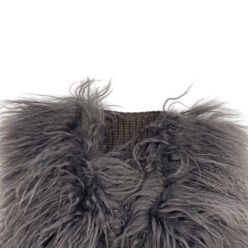 DRAWER Dark Grey Fur-Trim Knit Vest for Women - Exclusive Luxury