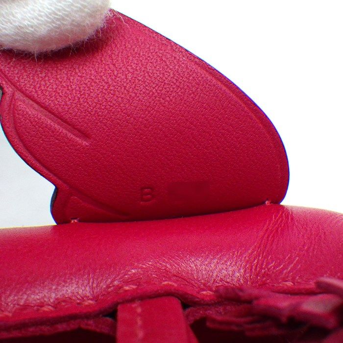 HERMES Rodeo Pegasus PM Bag Charm - 2023 Framboise Swift Leather