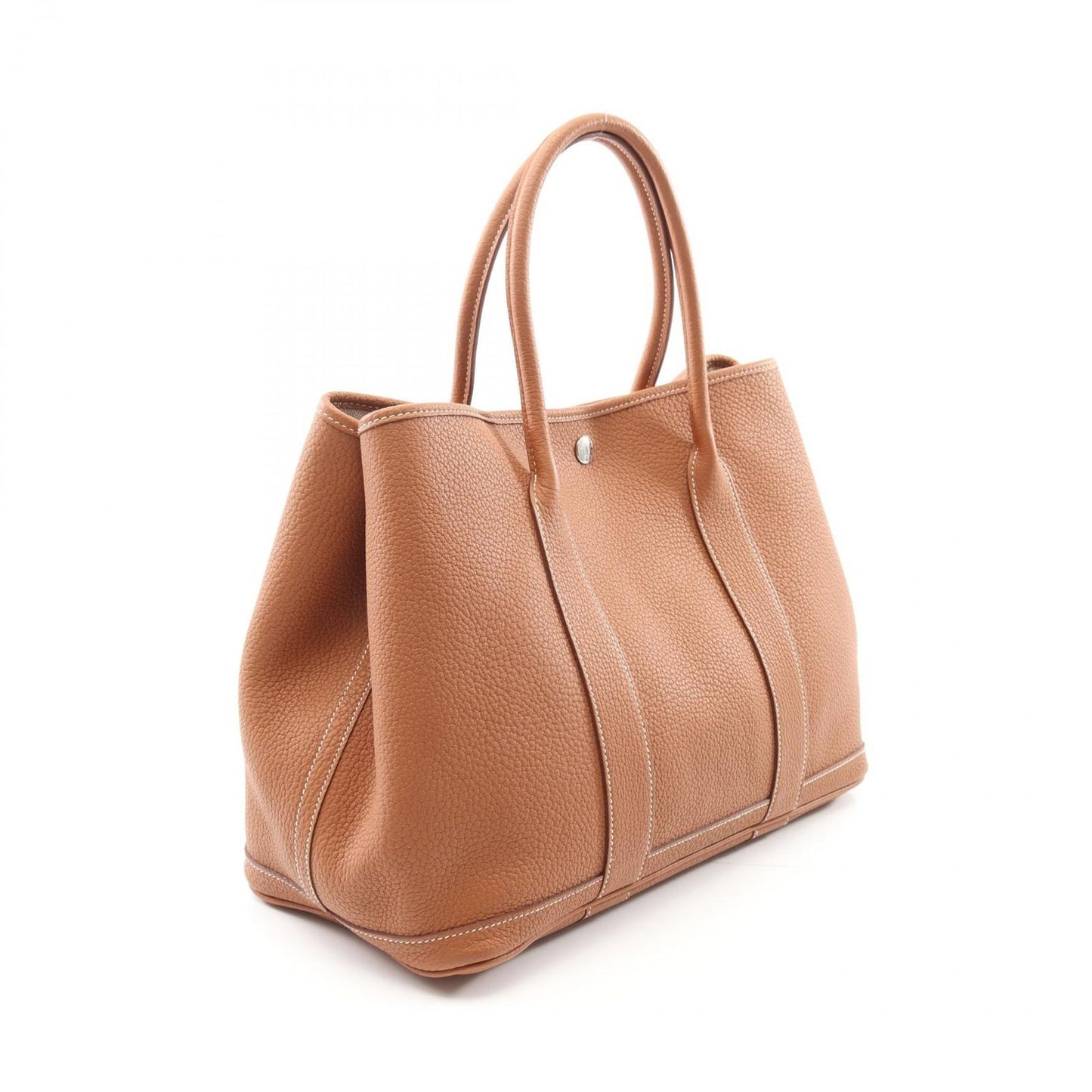 HERMES Garden Party PM Tote Bag in Gold Leather - Timeless Elegance