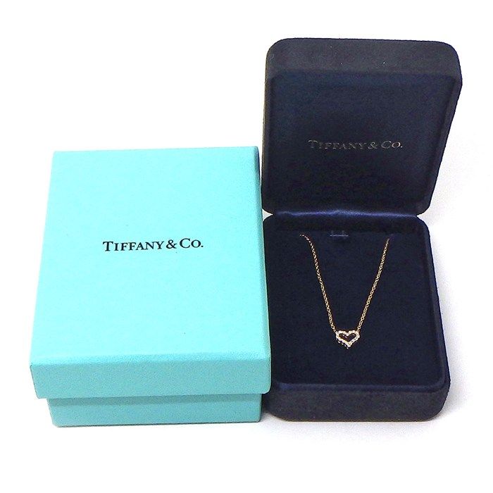 Tiffany & Co. Sentimental Heart Extra Mini Diamond Necklace in K18PG