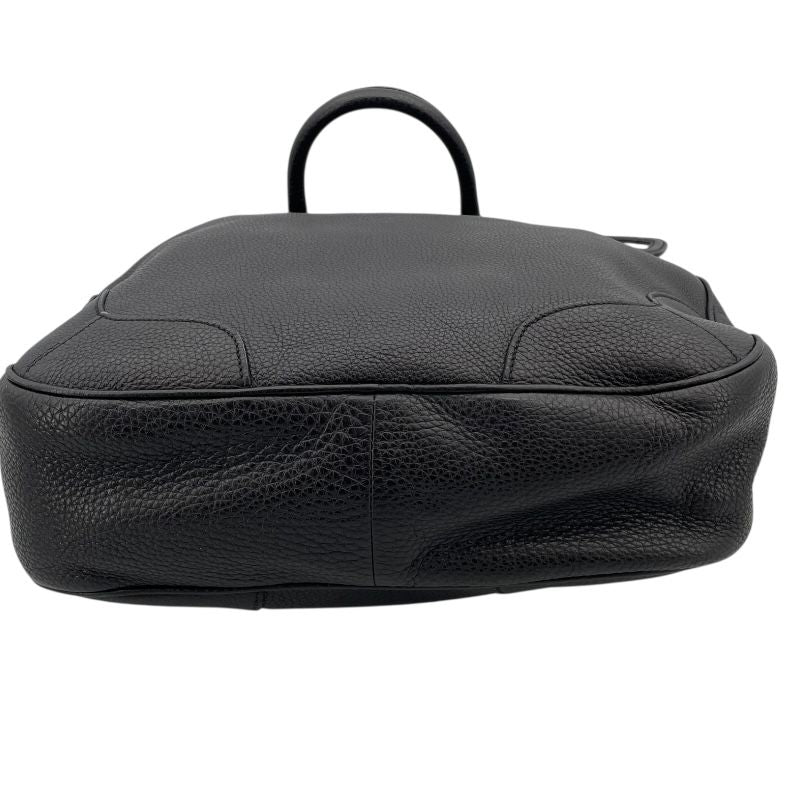 PRADA Logo 2-Way Tote in Black Leather - Timeless Elegance