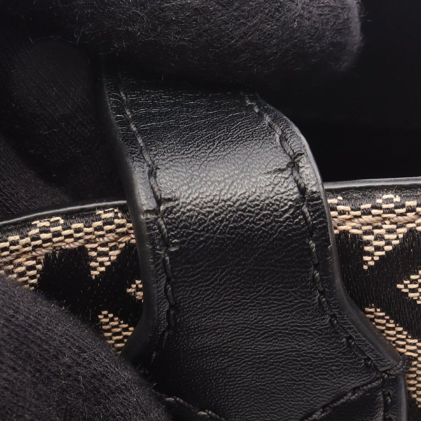 Michael Kors Beige & Black Canvas Leather Tote Bag - Timeless Elegance