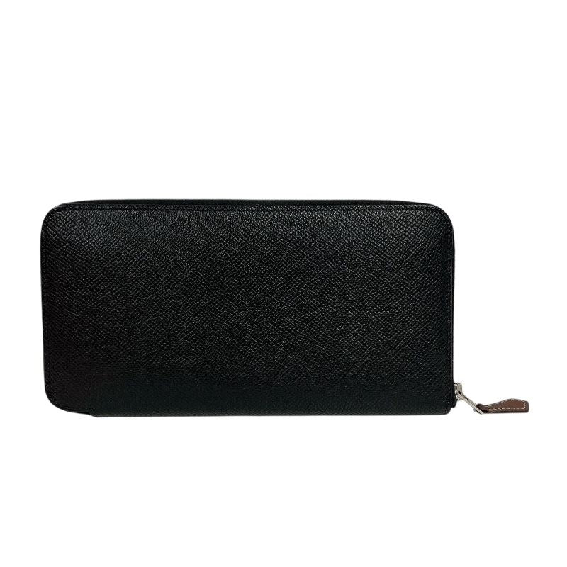 HERMES Azap Long Silk In Wallet - Black Epson Leather - Y Stamp