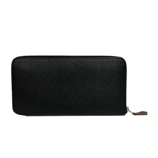 HERMES Azap Long Silk In Wallet - Black Epson Leather - Y Stamp