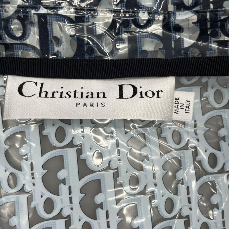 Christian Dior Oblique Vinyl Raincoat - Clear Navy - Women's Outerwear
