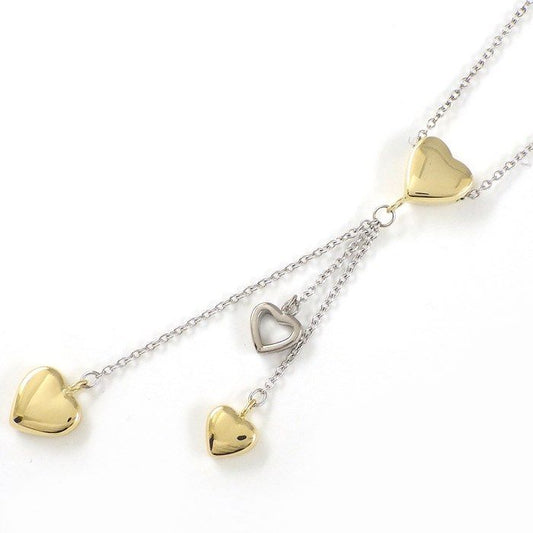 Tiffany & Co. Multi-Heart Drop Swing Necklace in K18YG & K18WG