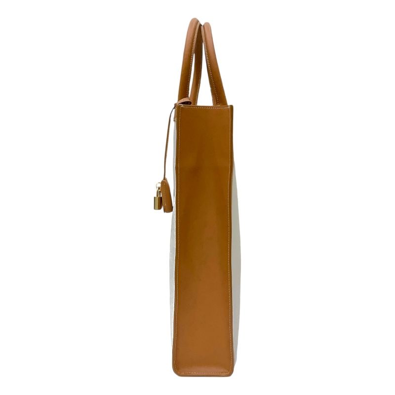 CELINE Vertical Cabas Tote Bag in Natural & Tan - Timeless Elegance