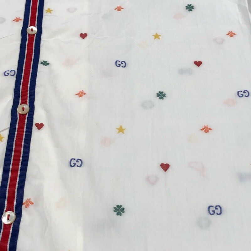 GUCCI Cotton Bowling Shirt - Iconic Pattern, Size 50