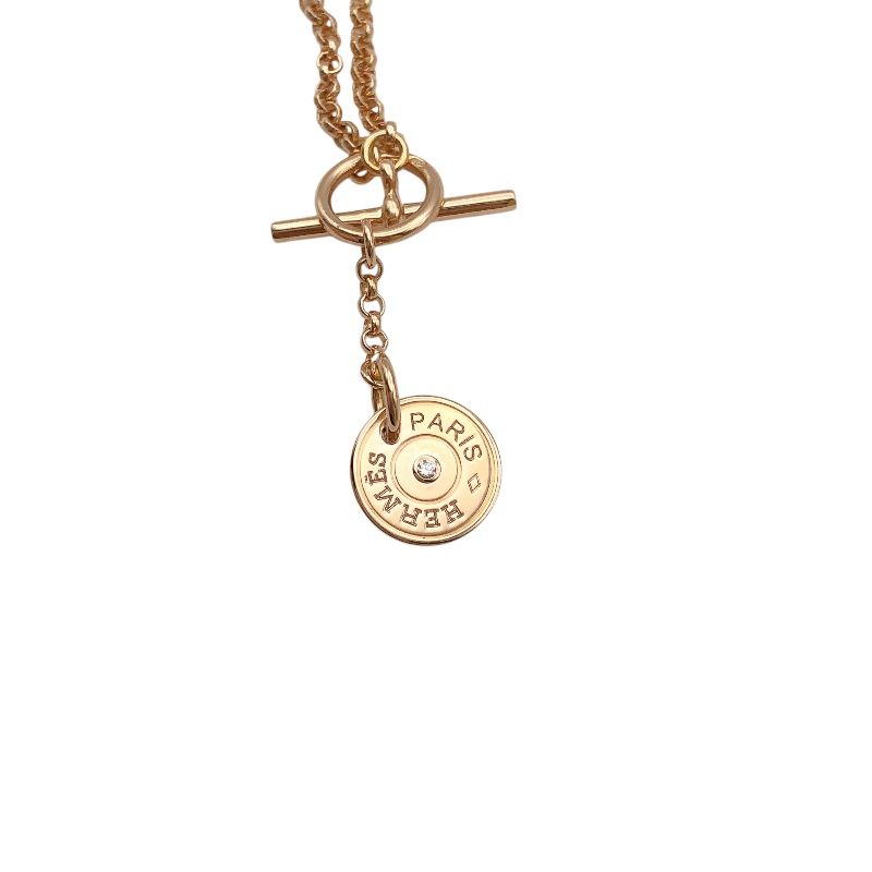 HERMES Gambard Diamond Bracelet in K18 Pink Gold - Exquisite Luxury