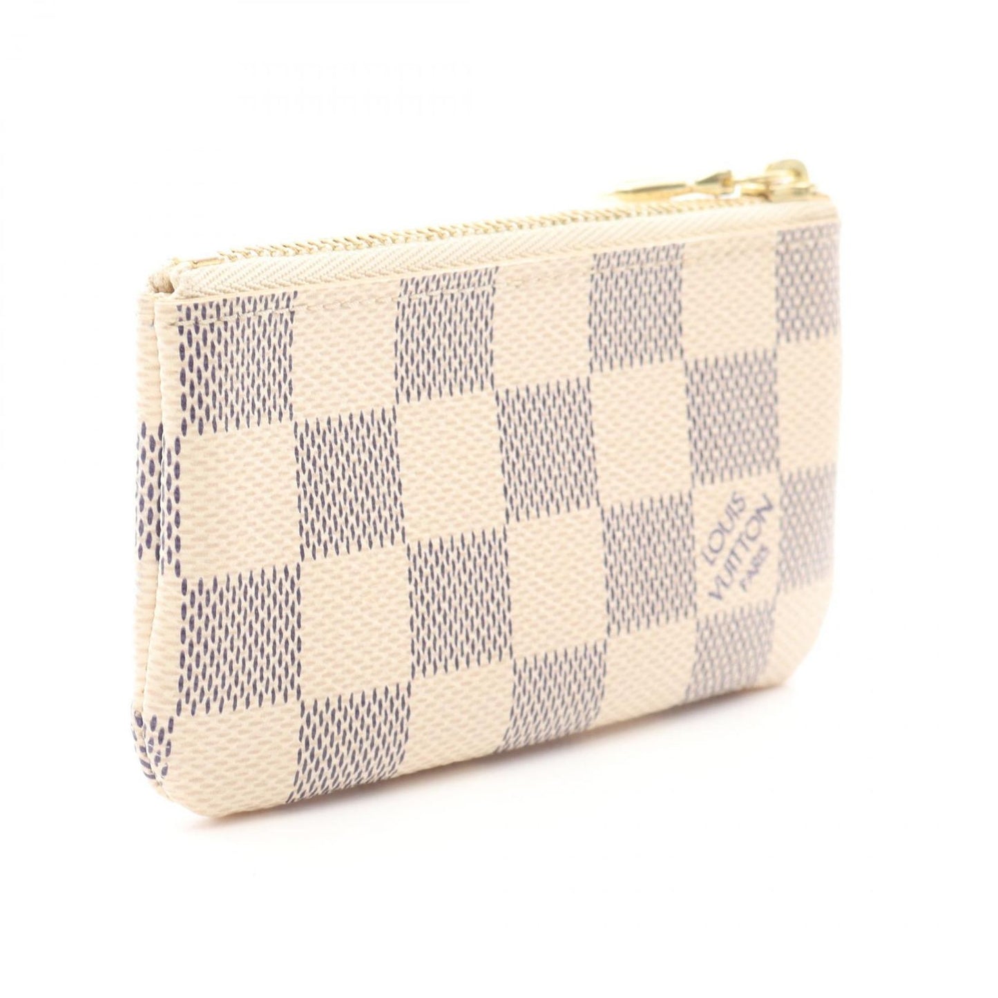 Louis Vuitton Pochette Clé Coin Case - Exquisite White Damier Azur
