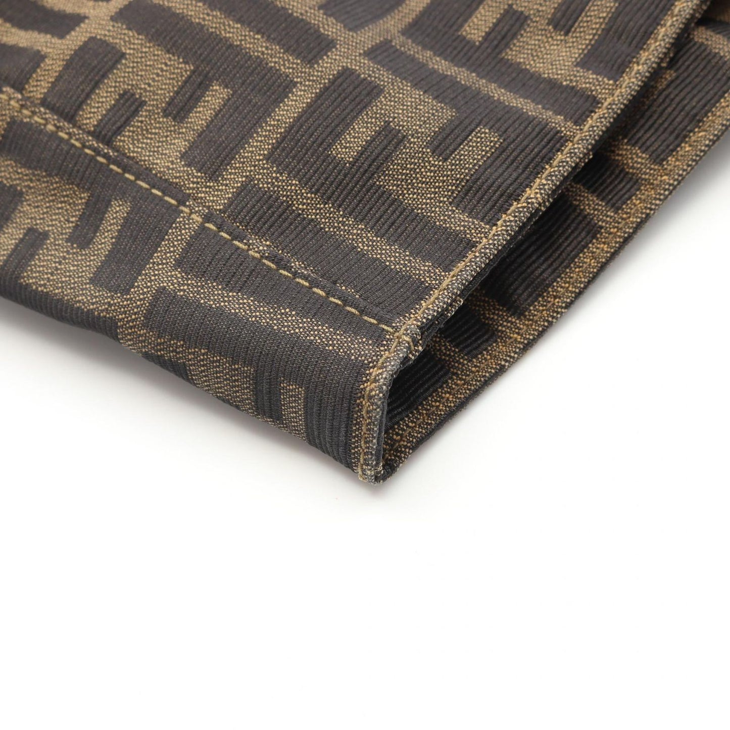 FENDI Zucca Canvas & Leather Tote Bag - Black/Khaki