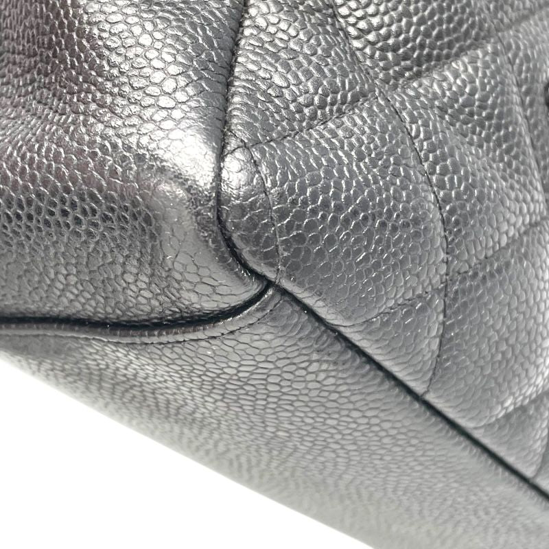 CHANEL PST Chain Tote Bag A50994 in Black Caviar Skin